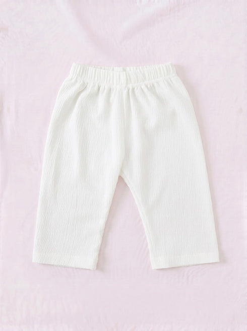 O-White Ruffle Grace Pajama Set
