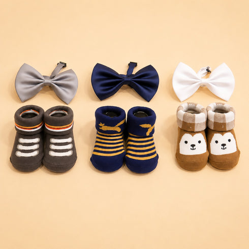 Baby 6-Pcs Headband & Sock Gift Set