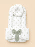 Green Polka Dot Bow Sleeping Carry Nest