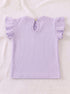 Bunny Friendship Ruffle Sleeve Interlock Short Set