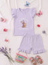 Bunny Friendship Ruffle Sleeve Interlock Short Set