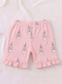 Milkshake Bliss Ruffle Sleeve Interlock Short Set