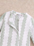 Green Striped Jacquard Sleepsuit