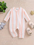 Orange Striped Jacquard Sleepsuit