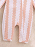 Orange Striped Jacquard Sleepsuit