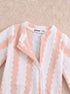 Orange Striped Jacquard Sleepsuit