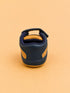 Navy & Tan Sneakers with Velcro Straps