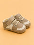 Stone Beige Sneakers with Velcro Straps