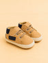 Camel & Black Sneakers with Velcro Straps