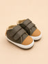 Olive Green & Camel Sneakers with Velcro Straps