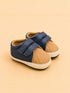 Navy & Camel Sneakers with Velcro Straps