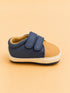 Navy & Camel Sneakers with Velcro Straps