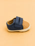 Navy & Camel Sneakers with Velcro Straps