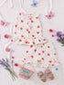 Heart Printed Bow Detail Frock Set
