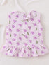 Lavender Blossom Bow Detail Frock Set
