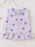 Lavender Hearts Bow Detail Frock Set