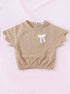 Beige Scalloped Pajama Set