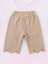 Beige Scalloped Pajama Set