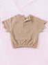 Beige Scalloped Pajama Set