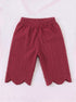 Mehroon Scalloped Pajama Set