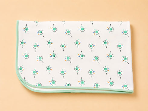 Green Waterproof Baby Changing Sheet (49 × 69 cm)