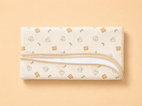 Yellow Teddy Dreams Waterproof Baby Changing Sheet (49 × 69 cm)