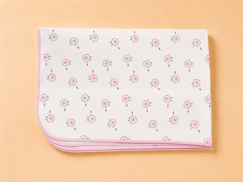 Pink Waterproof Baby Changing Sheet (49 × 69 cm)