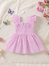 Pink Plaid Smocked Bow Frock