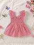 Red Plaid Smocked Bow Frock