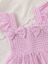 Pink Plaid Smocked Bow Frock