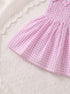 Pink Plaid Smocked Bow Frock