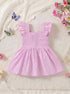 Pink Plaid Smocked Bow Frock