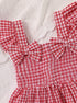 Red Plaid Smocked Bow Frock