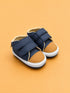 Navy & Caramel Sneakers with Velcro Straps