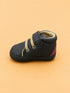 Black Multi Striped Sneakers with Velcro Straps