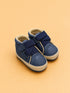 Navy & Beige Sneakers with Velcro Straps