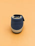 Navy & Beige Sneakers with Velcro Straps