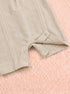 Beige Jacquard Textured Polo Romper