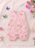 Rose Blossom Front Open Buttoned Romper