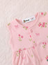 Rose Blossom Front Open Buttoned Romper