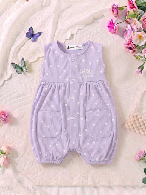 Little Love Front Open Buttoned Romper