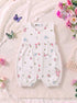 Pastel Blossom Front Open Buttoned Romper