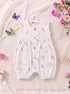 Spring Blossom Front Open Buttoned Romper