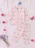 Butterfly Dreams Full Sleeve Night Suit Set (Pink)