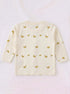 Butterfly Dreams Full Sleeve Night Suit Set (Cream)
