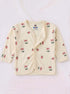 Cherry Berry Full Sleeve Night Suit Set (Light Yellow)
