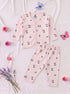 Cherry Berry Full Sleeve Night Suit Set (Pink)
