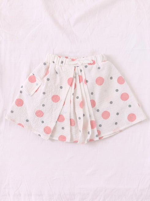 Blush Polka Dot Polo Skirt Set