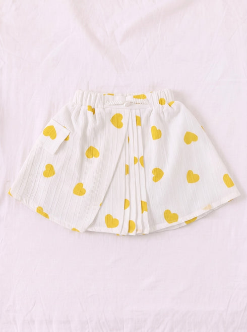 Golden Hearts Polo Skirt Set