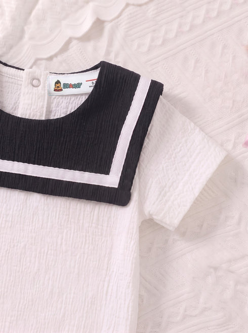 Black Sailor Collar Bodysuit